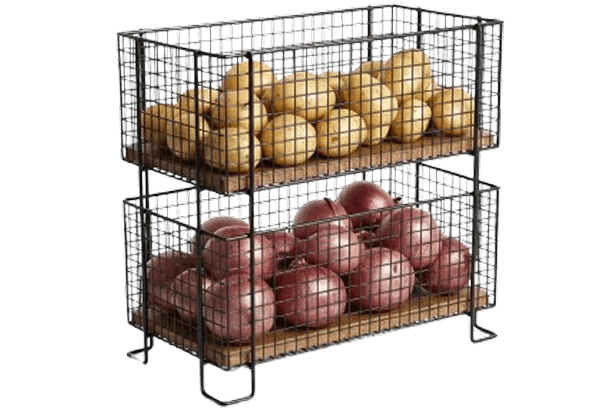 سبد سیب زمینی و پیاز